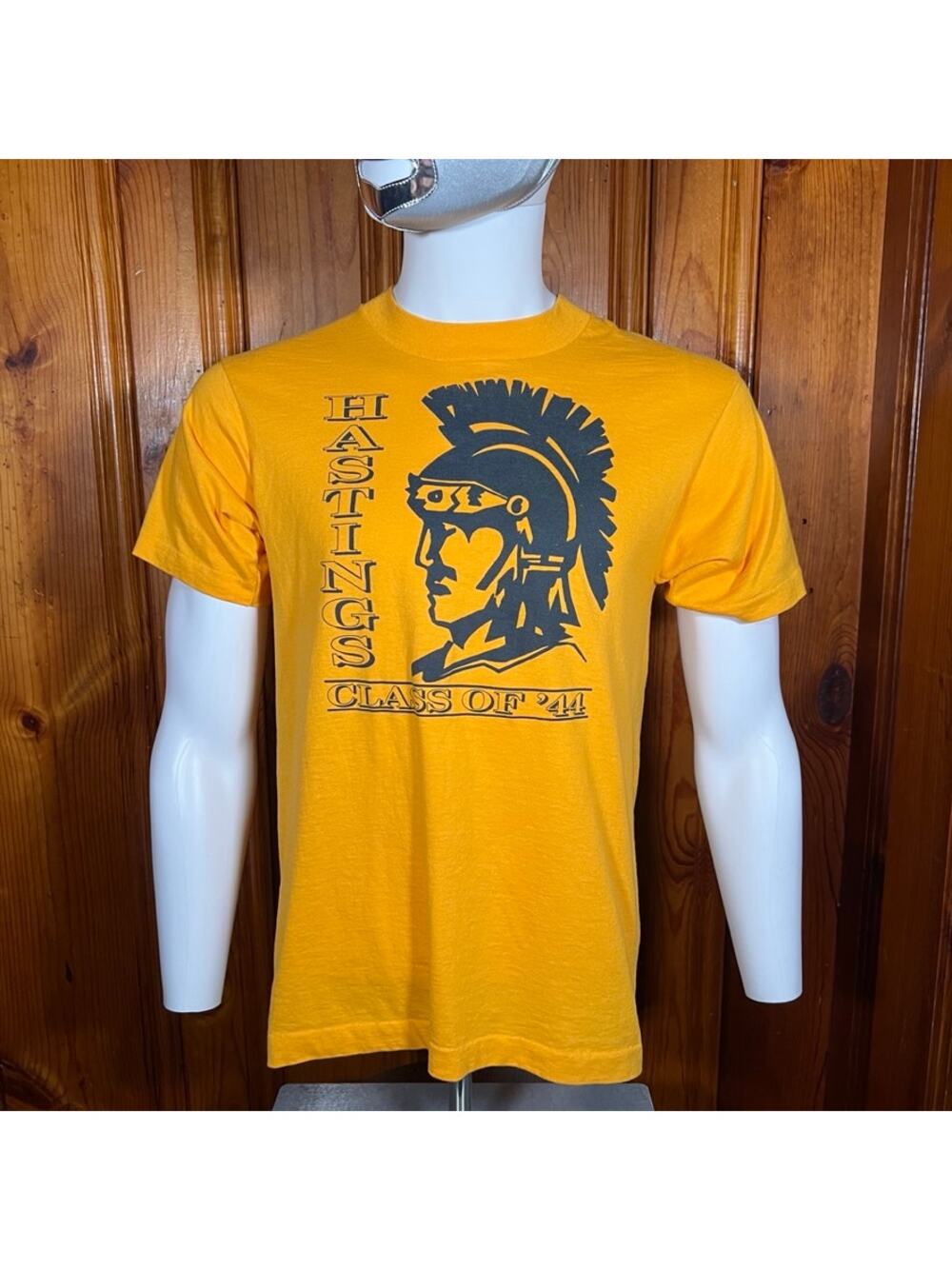 Fruit of the loom  M Collegiate T-Shirt Yellow Regular y2k